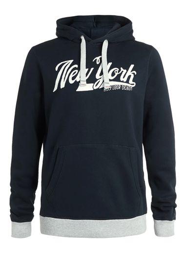 Topman Mens Blue Hilfiger Denim Navy Zip Up Hoodie