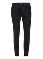 Topman Mens Washed Black Stretch Tapered Jeans