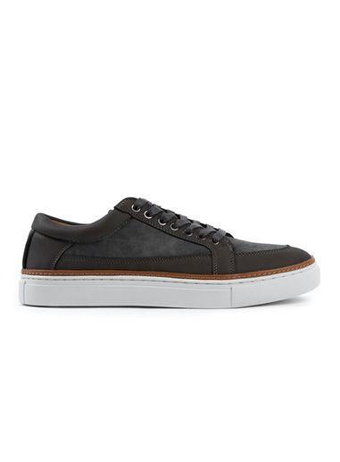 Topman Mens Mid Grey Grey Faux Suede Lux Sneakers