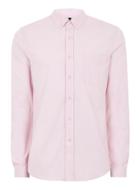 Topman Mens Light Pink Muscle Fit Oxford Shirt