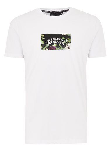 Topman Mens Criminal Damage White 'ever' T-shirt