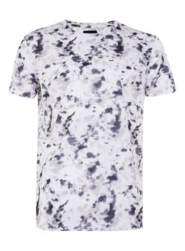 Topman Mens White Lux Optic Print T-shirt