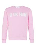 Topman Mens London Co. Pink U Ok Hun Slogan Sweatshirt*