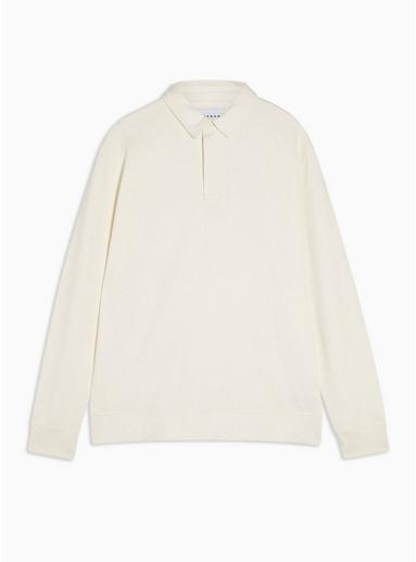 Topman Mens White Plain Rugby Shirt
