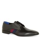 Topman Mens Black Leather Murray Derby Shoes
