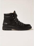 Topman Mens Selected Homme Isaac Black Leather Hiking Boots