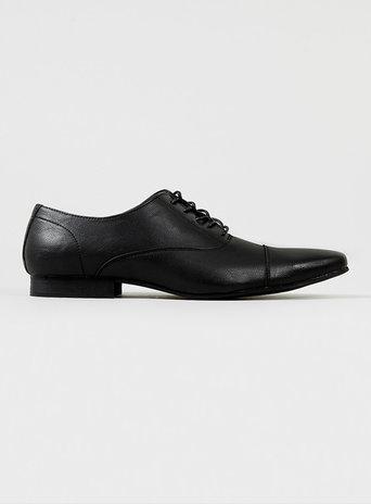 Mens Cole Oxford Black Smart Lace Up Shoes