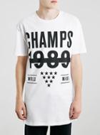 Topman Mens White Champs Printed T-shirt