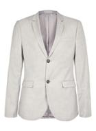 Topman Mens Mid Grey Light Grey Subtle Check Skinny Fit Suit Jacket