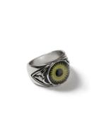 Topman Mens Brown Rhodium Look Eye Cocktail Ring*