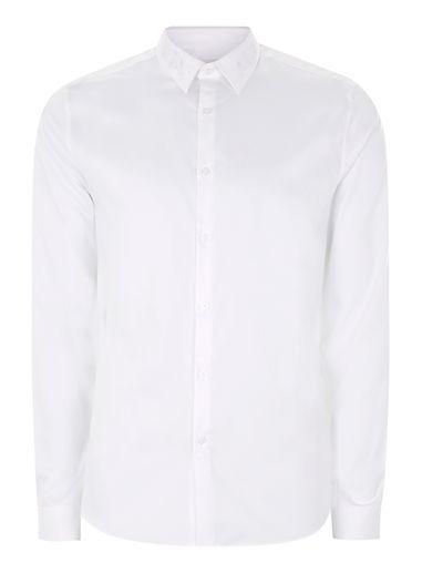 Topman Mens White Premium Slim Fit Shirt