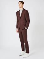 Topman Mens Dark Brown Skinny Fit Suit Jacket