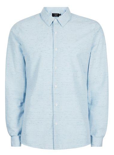 Topman Mens Light Blue Smart Shirt