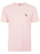 Topman Mens Pink Dinosaur Embroidery T-shirt