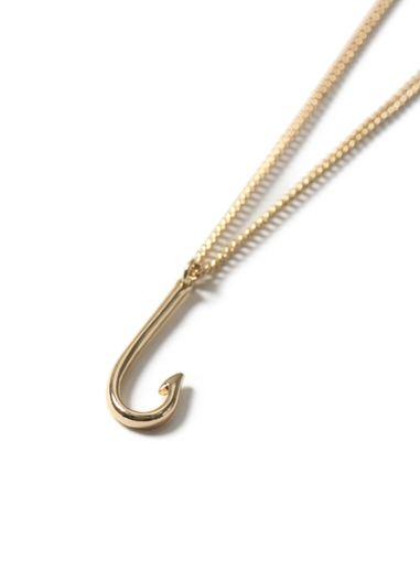 Topman Mens Gold Look Hook Pendant Necklace*