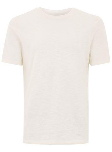 Topman Mens White Slub Print T-shirt