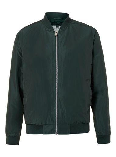 Topman Mens Pine Green Bomber Jacket