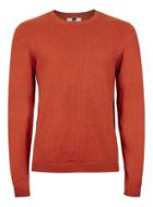 Topman Mens Orange Slim Fit Crew Neck Sweater
