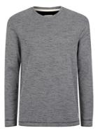 Topman Mens Selected Homme Black And White Woven Long Sleeve T-shirt