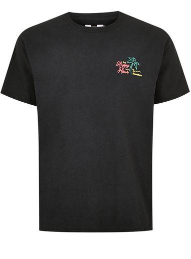 Topman Mens Black 'happy Hour' Slogan T-shirt