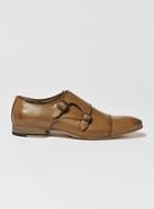 Topman Mens Brown Tan Leather Luther Monk Shoes