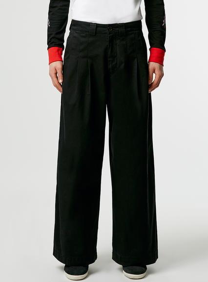 Topman Mens Topman Design Black Ultra Wide Pants