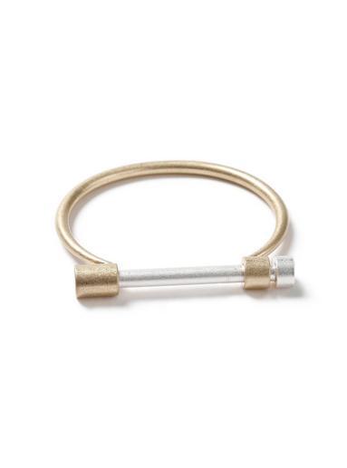Topman Mens Grey Mixed Metal Bolt Bangle*