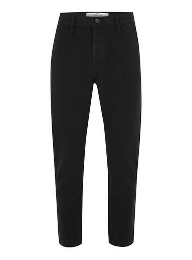 Topman Mens Black Tapered Fit Twill Chinos