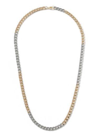Topman Mens Metallic Mixed Metal Link Chain Necklace*