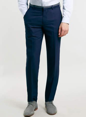 Topman Mens Blue Peter Werth Whitman Suit Trousers*