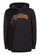 Topman Mens Black Eagle Kings Print Spliced Hoodie