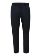 Topman Mens Blue Navy Stripe Relaxed Fit Cropped Dress Pants