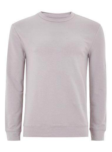Topman Mens Grey Light Gray Ultra Muscle Sweatshirt