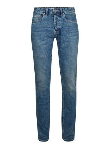 Topman Mens Mid Blue Wash Stretch Slim Jeans