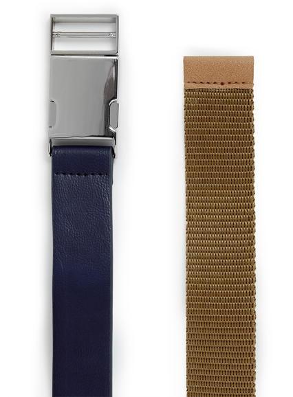 Topman Mens Blue Navy And Mustard Belt