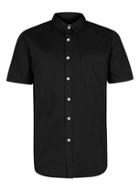 Topman Mens Black Denim Short Sleeve Shirt