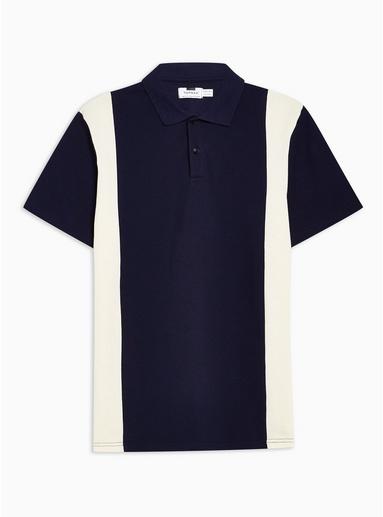 Topman Mens Navy Block Polo