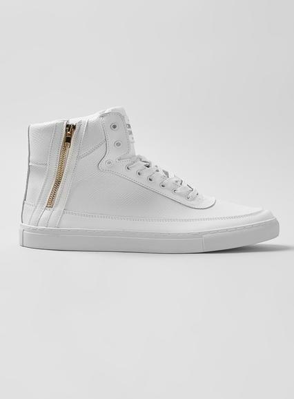 Topman Mens Criminal Damage White Hi Tops