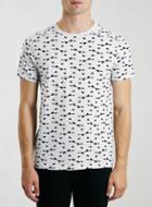 Topman Mens Grey All Over Geo Pattern T-shirt