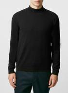 Topman Mens Black Mini Turtle Neck Sweater