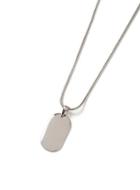 Topman Mens Silver Dog Tag Necklace*