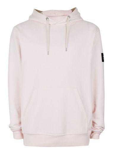 Topman Mens Nicce Pale Pink Sleeve Badge Hoodie