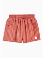 Topman Mens Over Dye Orange Stripe Swim Shorts