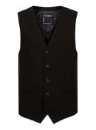 Topman Mens Black Textured Ultra Skinny Waistcoat