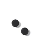 Topman Mens Black Rubberised Earrings*