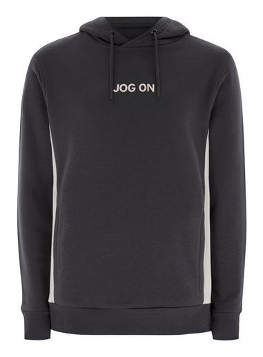 Topman Mens Jogon Grey And Cream Premium Hoodie*