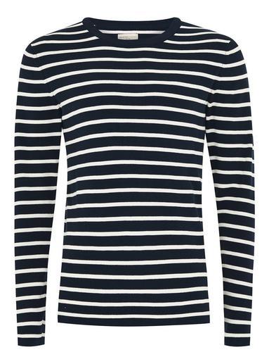 Topman Mens Blue Selected Homme Navy Stripe Long Sleeve Jumper