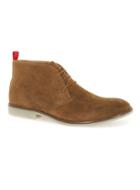 Topman Mens Brown Tan Faux Suede Chukka Boots With Transparent Sole