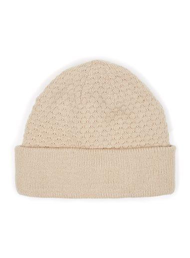Topman Mens Brown Stone Textured Knitted Beanie Hat