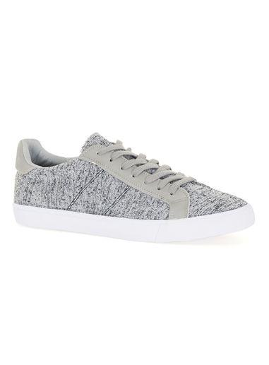 Topman Mens Grey Gray Knit Sneakers